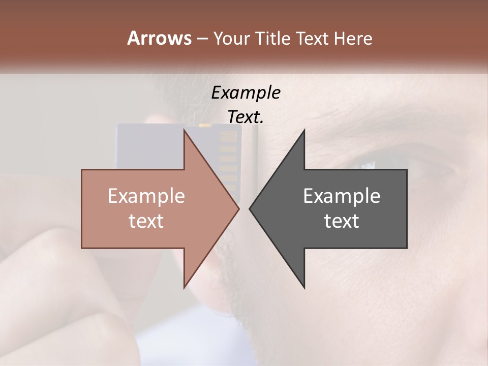 A Man Holding Up A Chip To His Eye PowerPoint Template