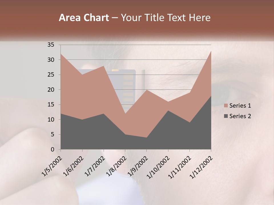 A Man Holding Up A Chip To His Eye PowerPoint Template