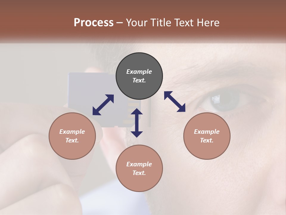 A Man Holding Up A Chip To His Eye PowerPoint Template