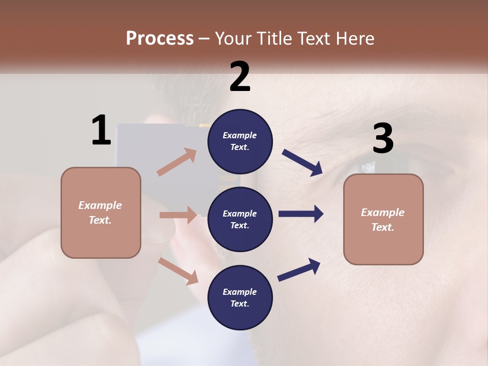 A Man Holding Up A Chip To His Eye PowerPoint Template