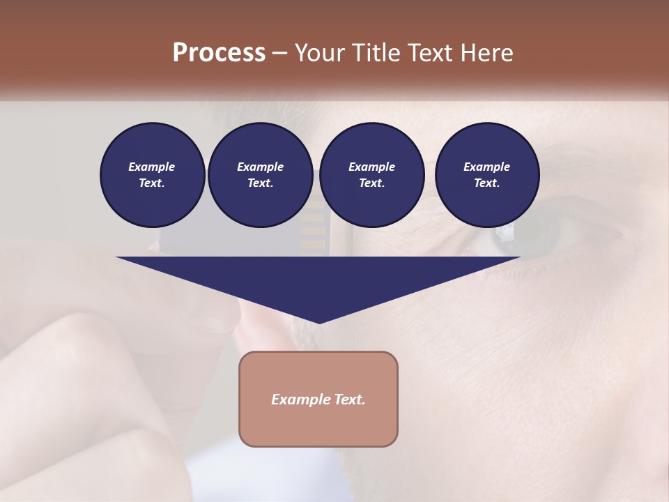 A Man Holding Up A Chip To His Eye PowerPoint Template