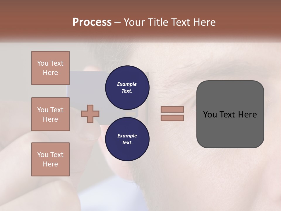 A Man Holding Up A Chip To His Eye PowerPoint Template
