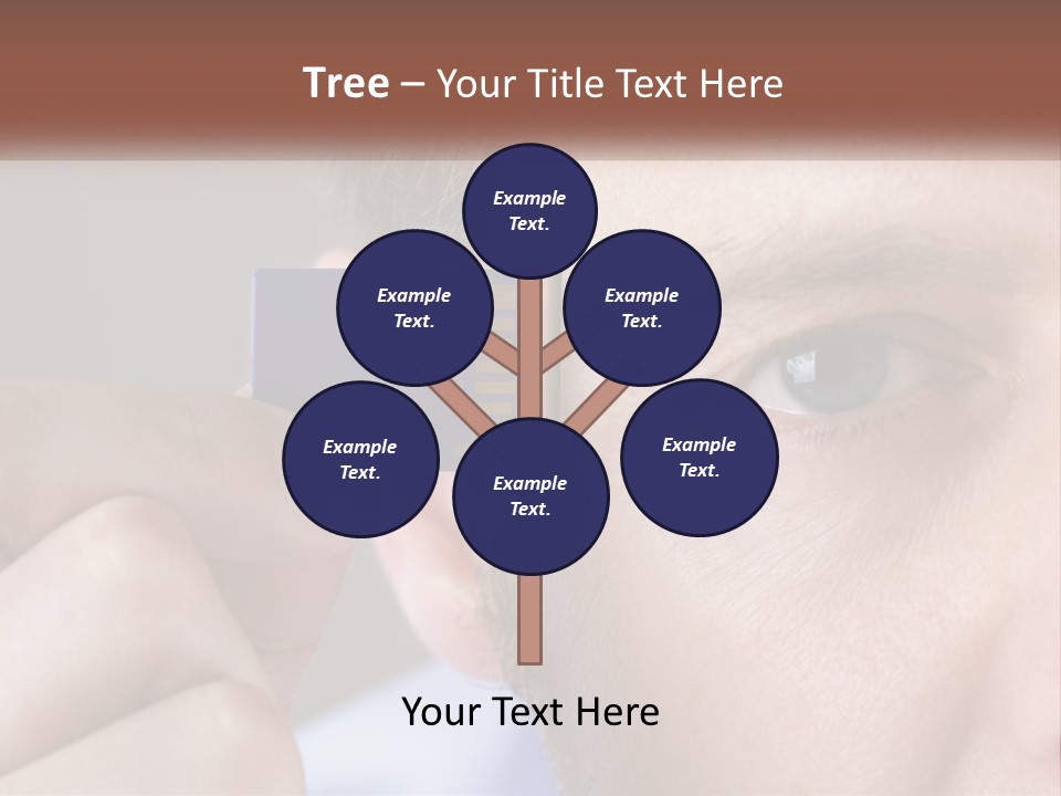 A Man Holding Up A Chip To His Eye PowerPoint Template