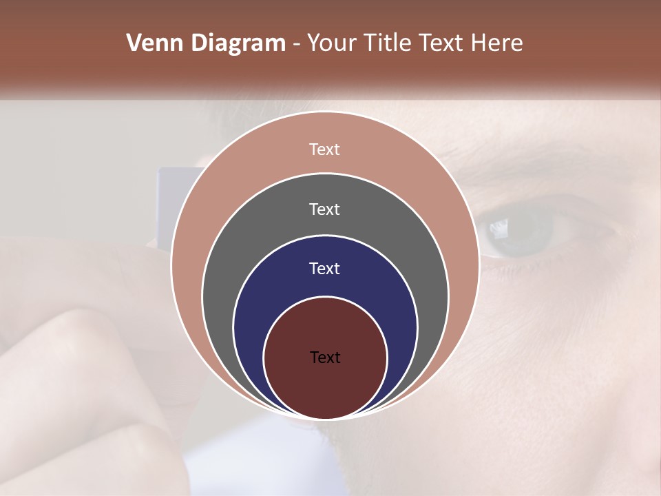 A Man Holding Up A Chip To His Eye PowerPoint Template
