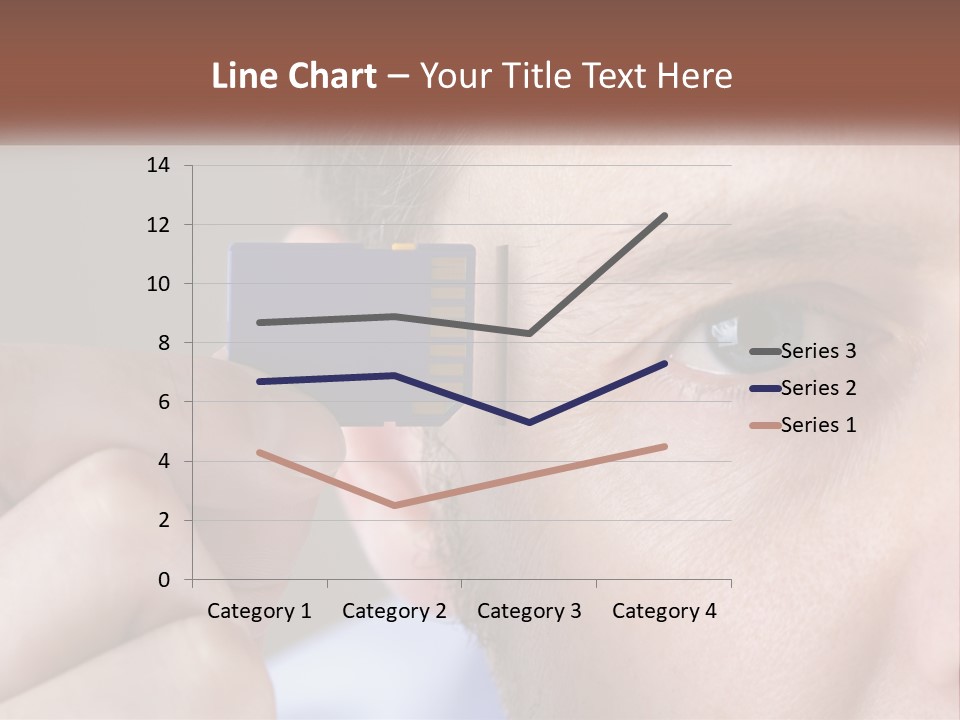 A Man Holding Up A Chip To His Eye PowerPoint Template