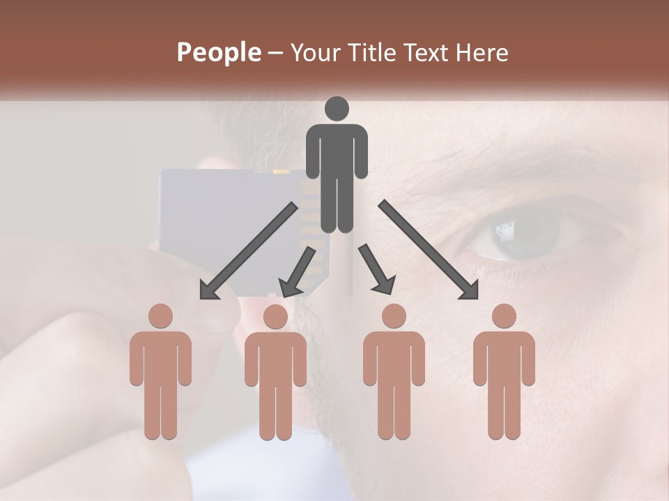 A Man Holding Up A Chip To His Eye PowerPoint Template