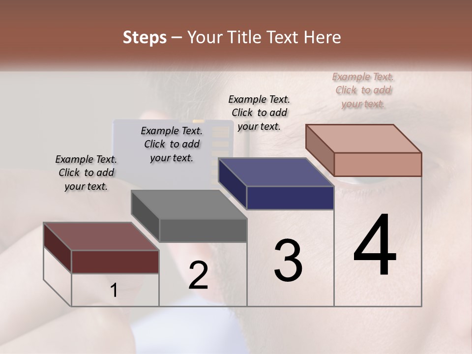 A Man Holding Up A Chip To His Eye PowerPoint Template