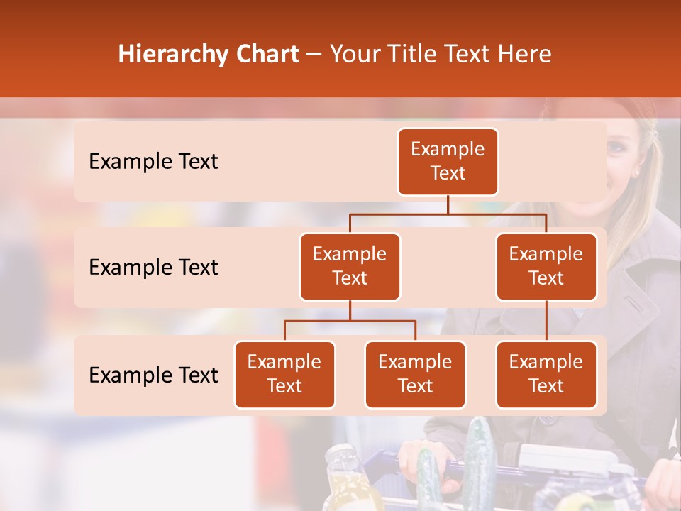 A Woman Standing In A Store With A Shopping Cart PowerPoint Template