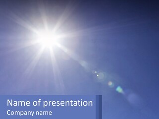 The Sun Is Shining Brightly In The Blue Sky PowerPoint Template