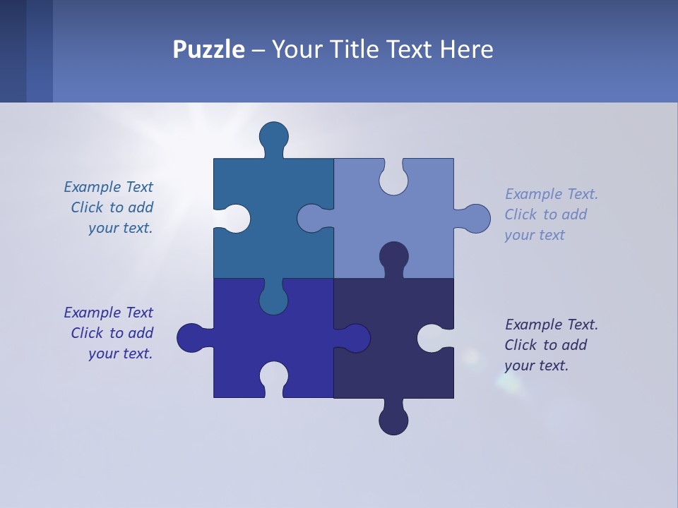 The Sun Is Shining Brightly In The Blue Sky PowerPoint Template