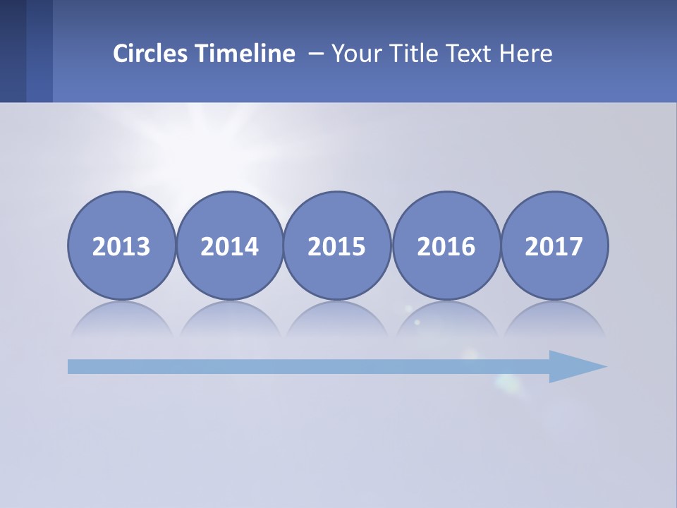 The Sun Is Shining Brightly In The Blue Sky PowerPoint Template