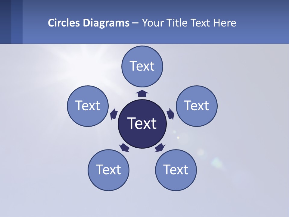 The Sun Is Shining Brightly In The Blue Sky PowerPoint Template