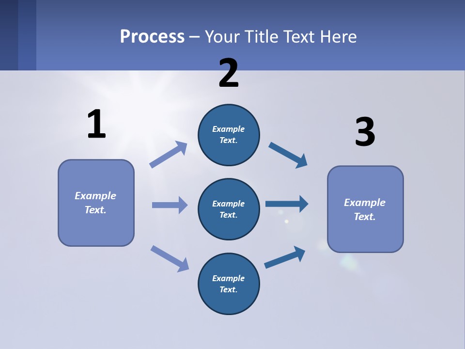 The Sun Is Shining Brightly In The Blue Sky PowerPoint Template