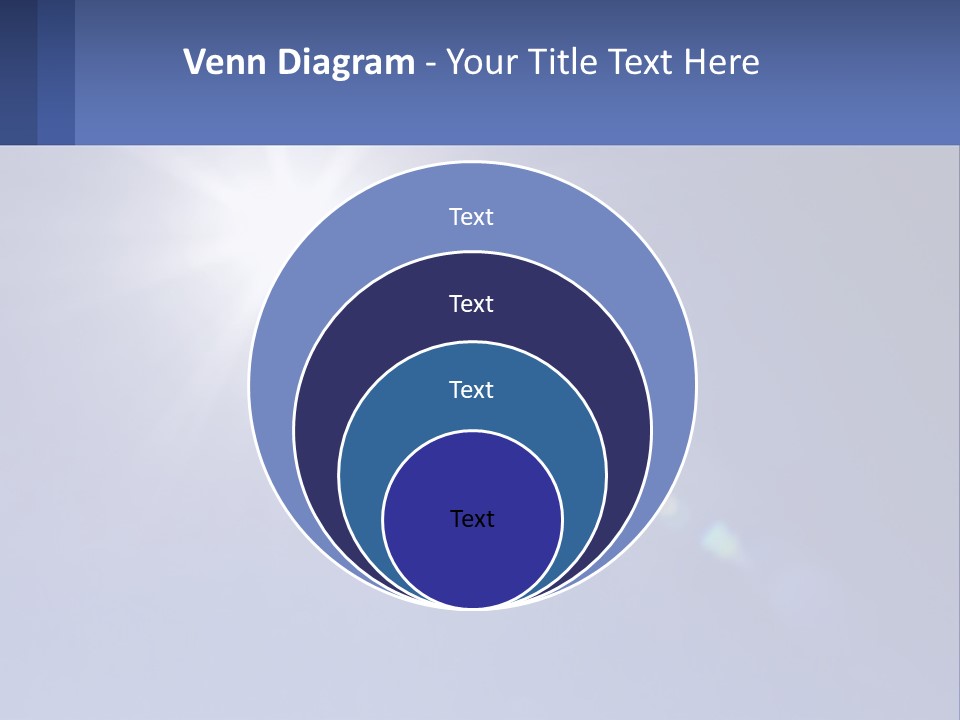 The Sun Is Shining Brightly In The Blue Sky PowerPoint Template