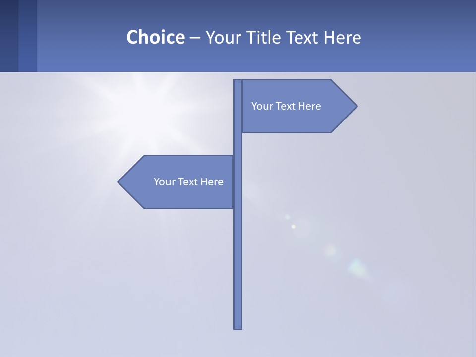 The Sun Is Shining Brightly In The Blue Sky PowerPoint Template