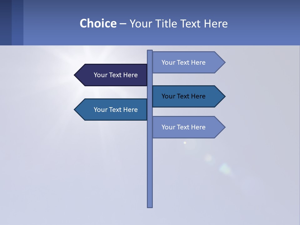 The Sun Is Shining Brightly In The Blue Sky PowerPoint Template