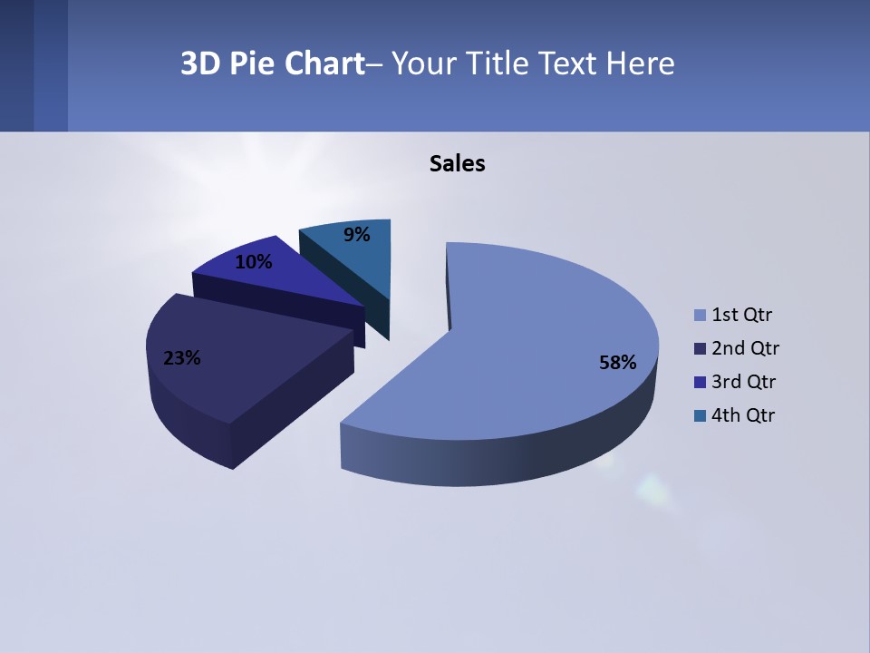 The Sun Is Shining Brightly In The Blue Sky PowerPoint Template