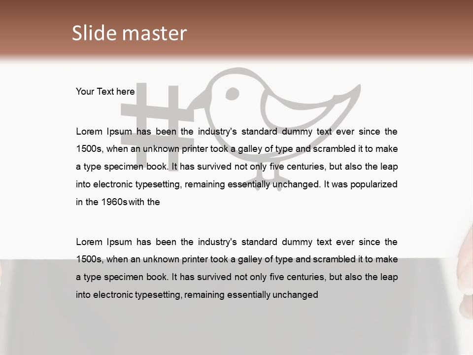 A Person Holding A Piece Of Paper With A Bird On It PowerPoint Template