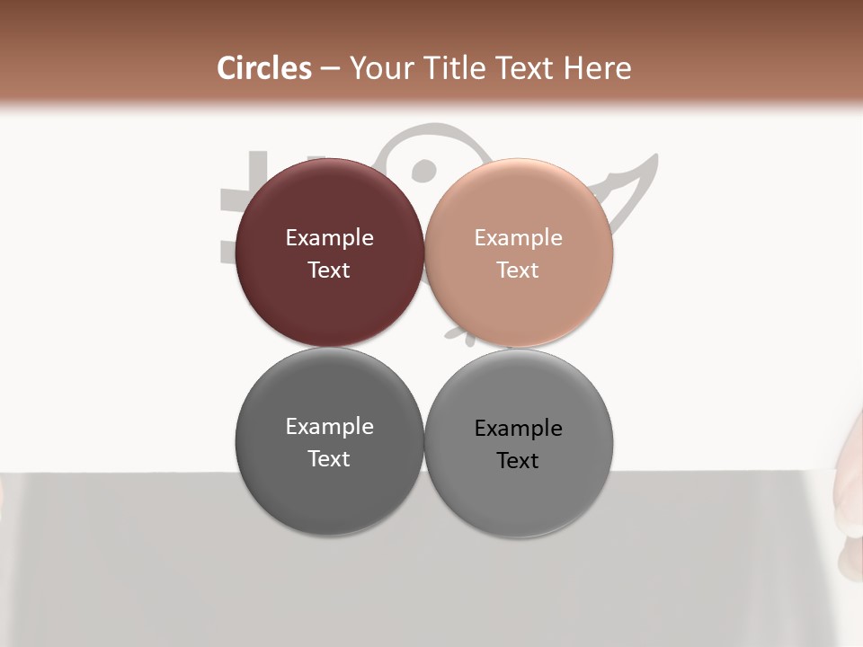 A Person Holding A Piece Of Paper With A Bird On It PowerPoint Template