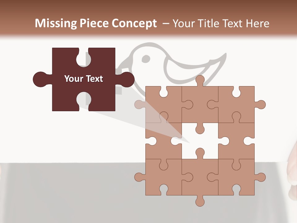 A Person Holding A Piece Of Paper With A Bird On It PowerPoint Template