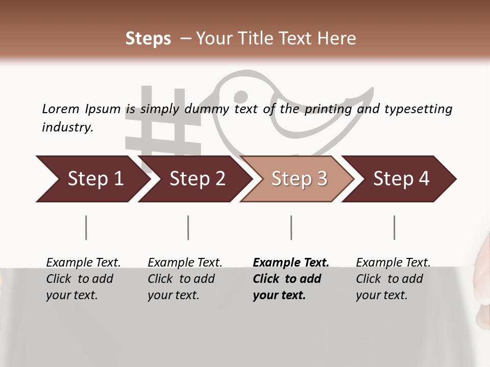 A Person Holding A Piece Of Paper With A Bird On It PowerPoint Template
