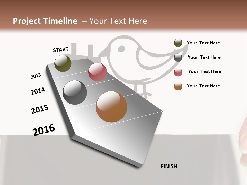 A Person Holding A Piece Of Paper With A Bird On It PowerPoint Template