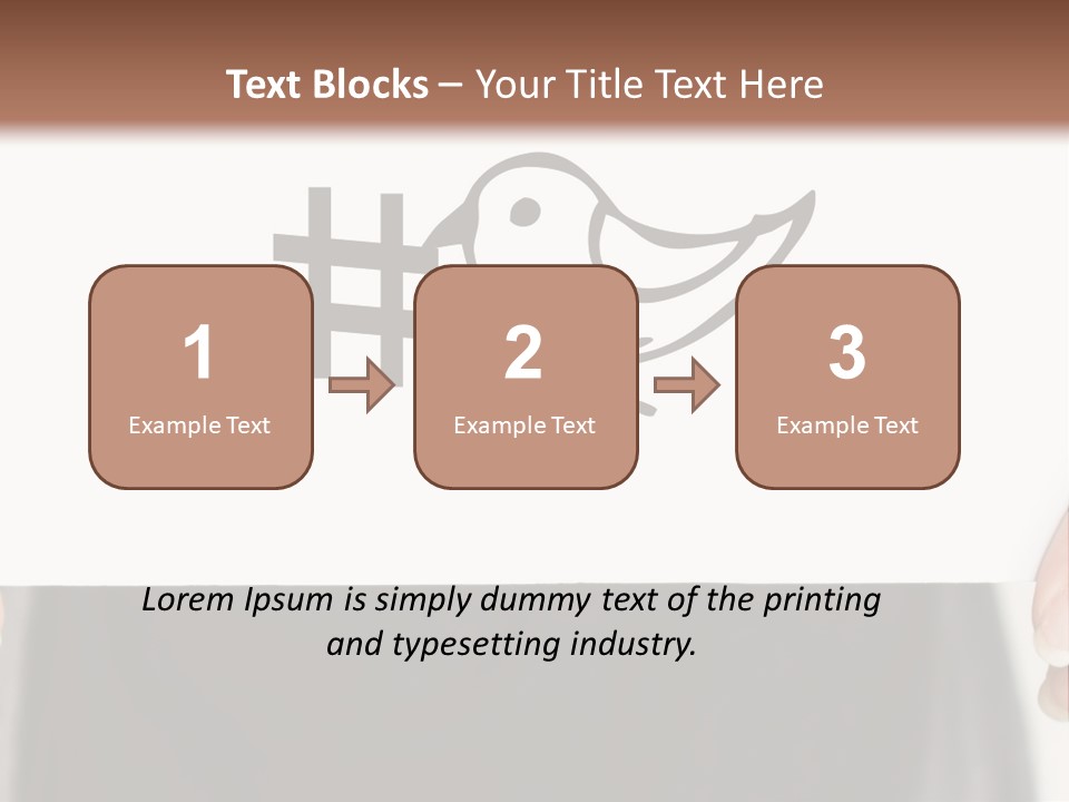 A Person Holding A Piece Of Paper With A Bird On It PowerPoint Template