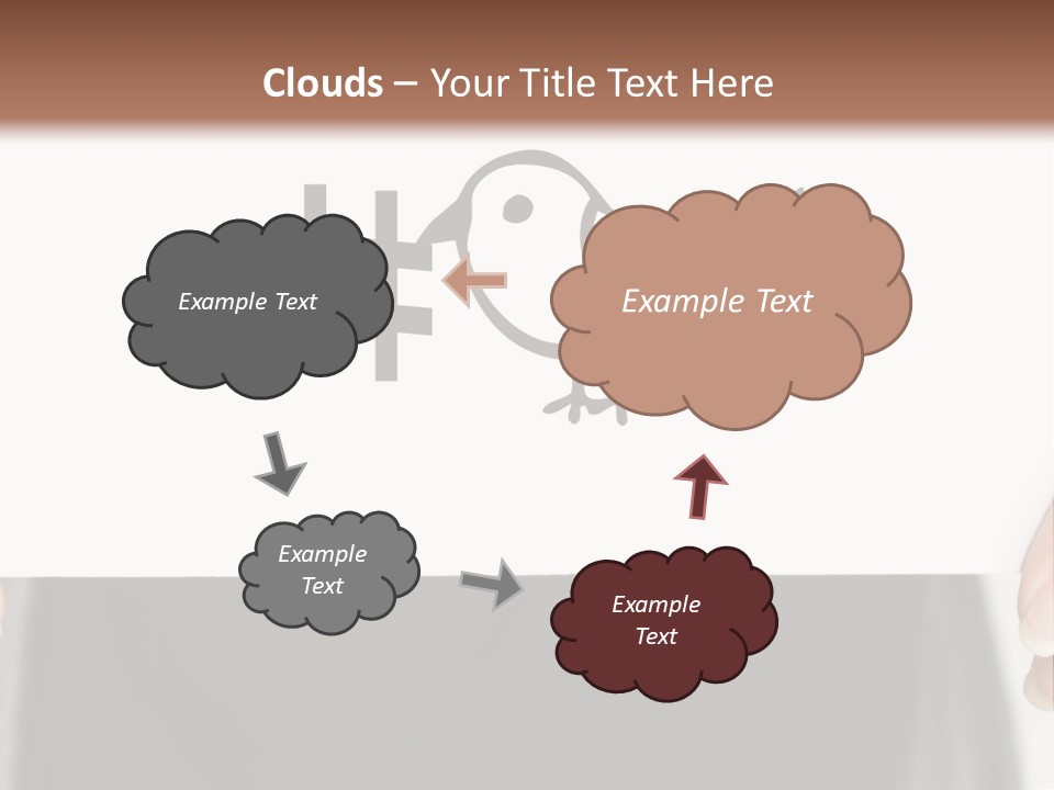 A Person Holding A Piece Of Paper With A Bird On It PowerPoint Template