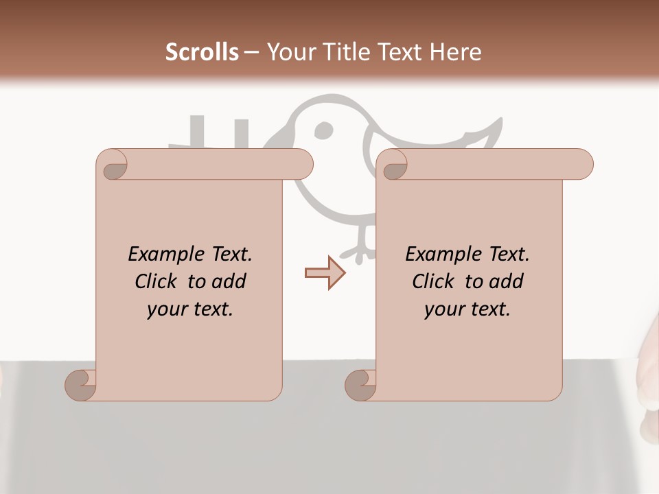 A Person Holding A Piece Of Paper With A Bird On It PowerPoint Template