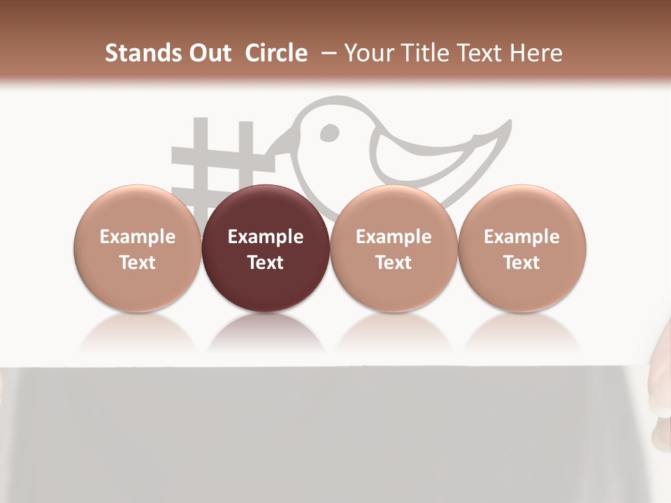 A Person Holding A Piece Of Paper With A Bird On It PowerPoint Template