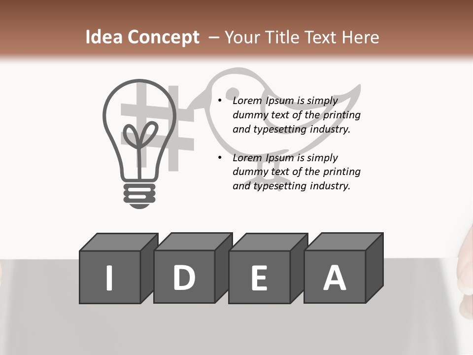 A Person Holding A Piece Of Paper With A Bird On It PowerPoint Template