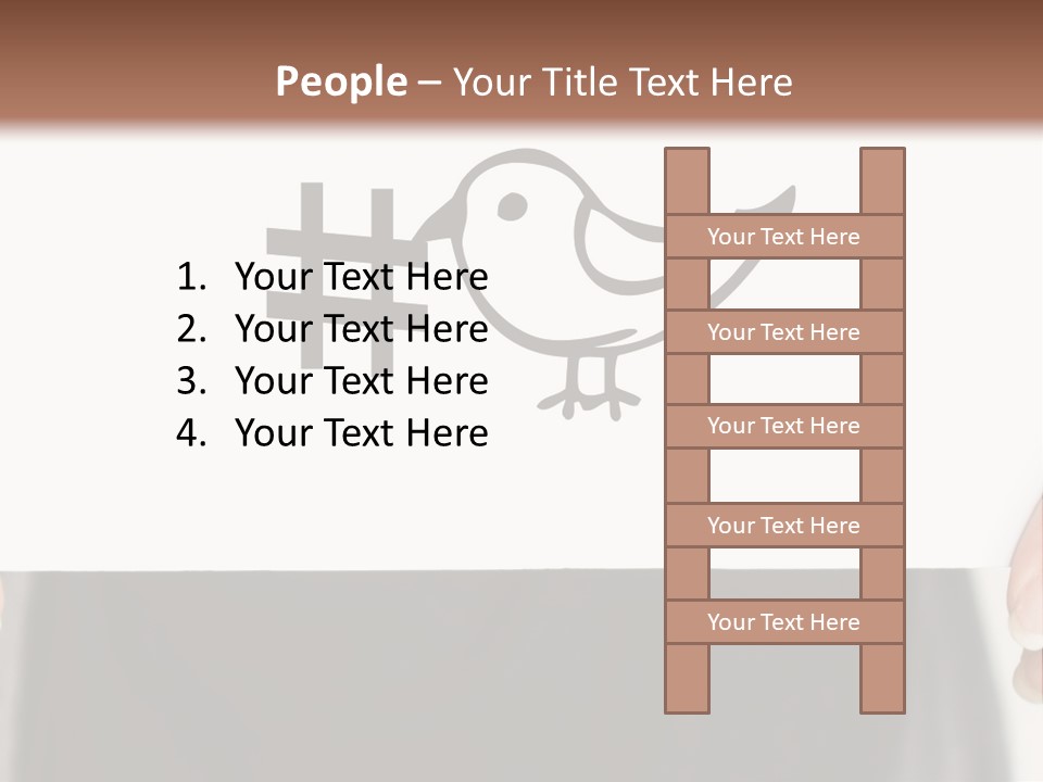 A Person Holding A Piece Of Paper With A Bird On It PowerPoint Template