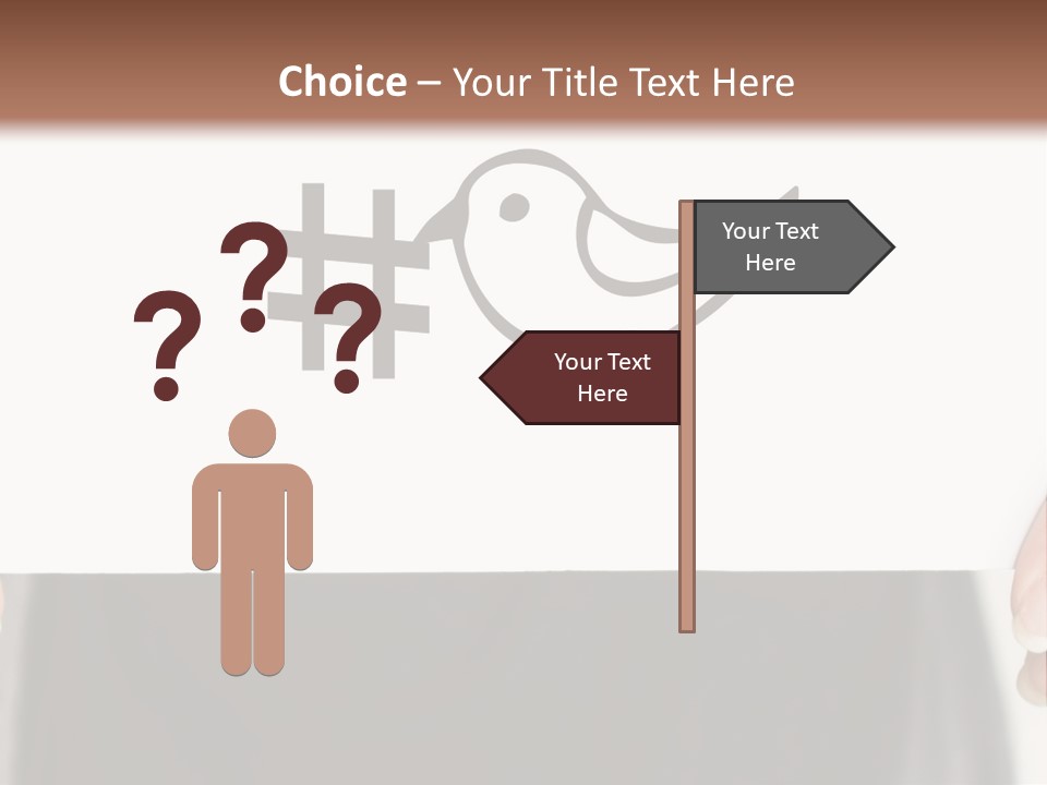 A Person Holding A Piece Of Paper With A Bird On It PowerPoint Template