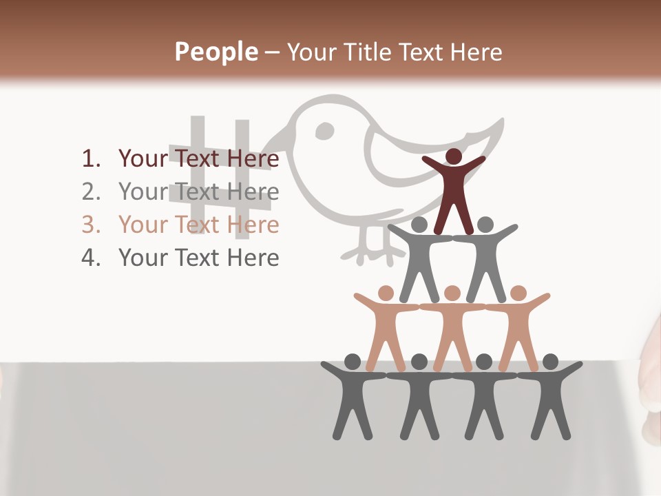 A Person Holding A Piece Of Paper With A Bird On It PowerPoint Template