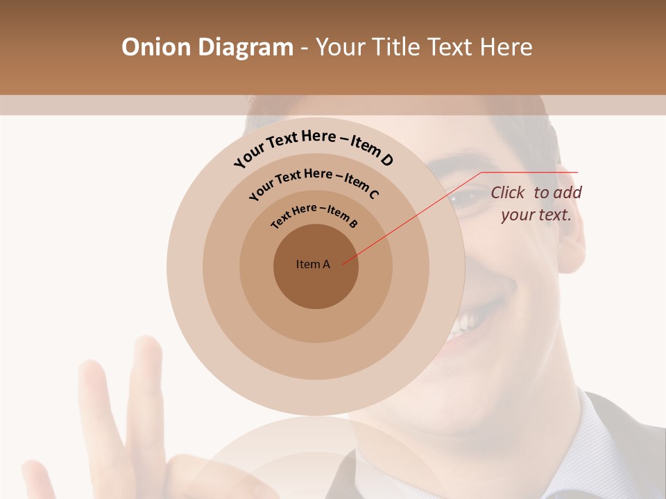 A Man In A Suit Making A Peace Sign PowerPoint Template