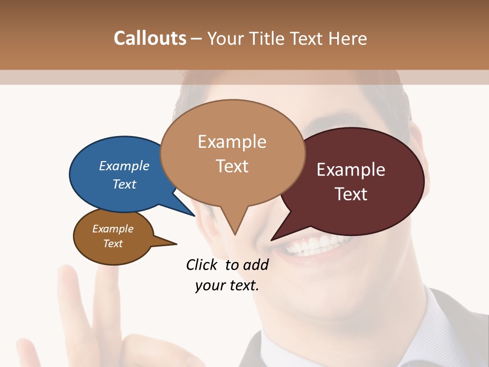 A Man In A Suit Making A Peace Sign PowerPoint Template