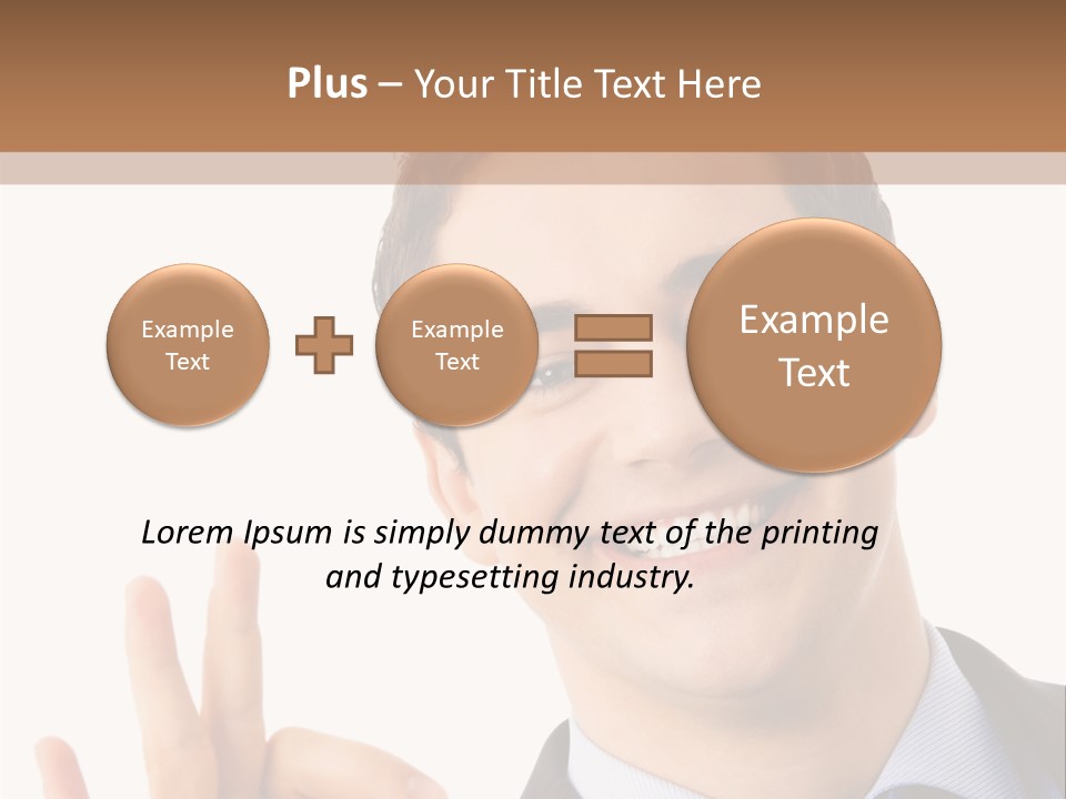 A Man In A Suit Making A Peace Sign PowerPoint Template
