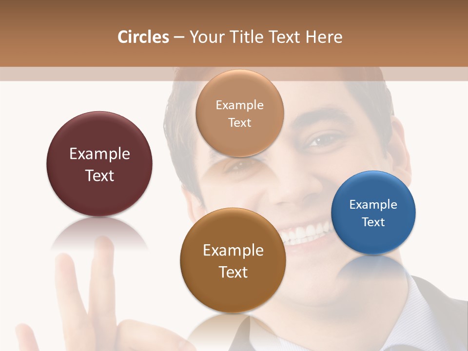 A Man In A Suit Making A Peace Sign PowerPoint Template