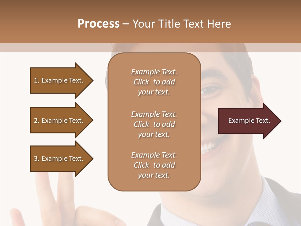 A Man In A Suit Making A Peace Sign PowerPoint Template