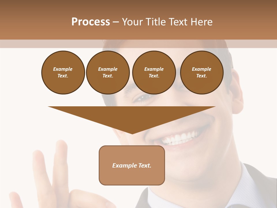 A Man In A Suit Making A Peace Sign PowerPoint Template