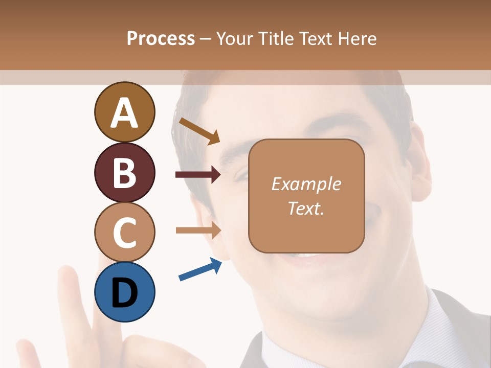 A Man In A Suit Making A Peace Sign PowerPoint Template