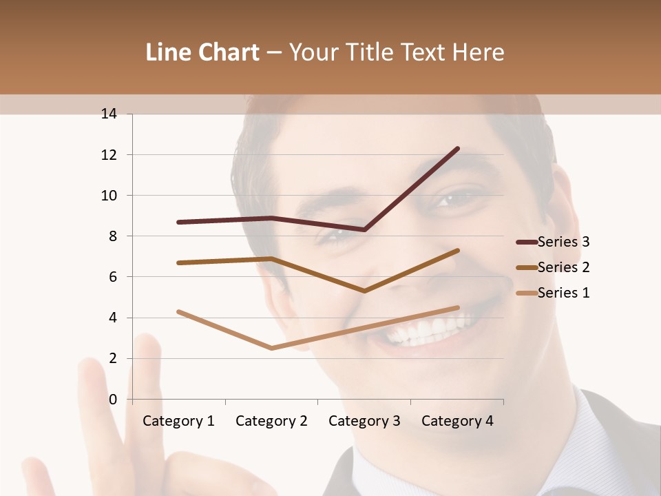 A Man In A Suit Making A Peace Sign PowerPoint Template