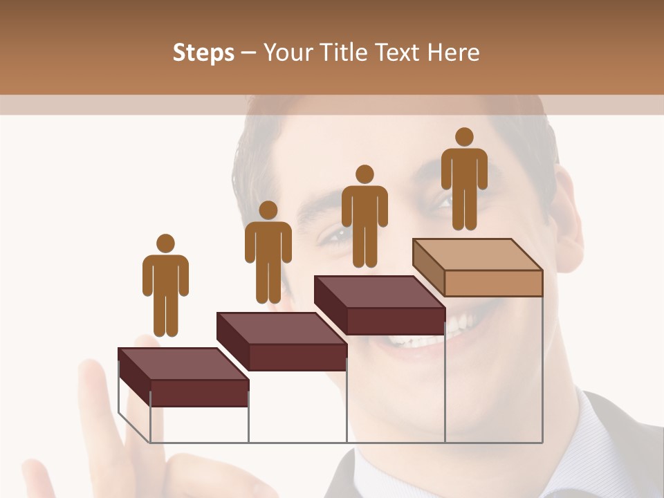 A Man In A Suit Making A Peace Sign PowerPoint Template