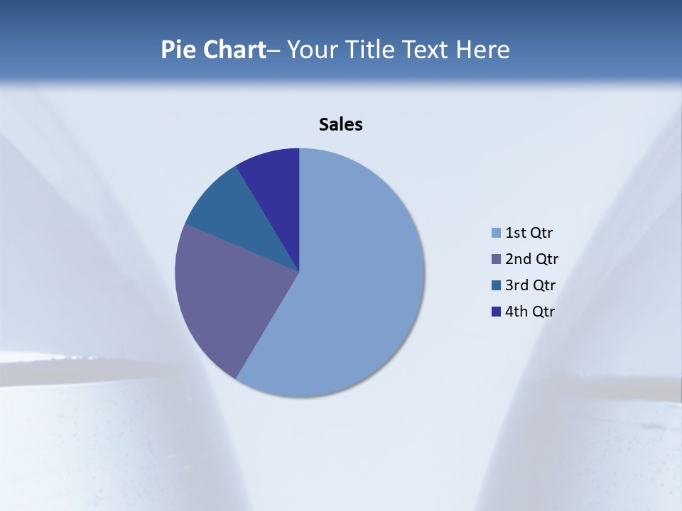 A Vase With A Fish Inside Of It On A Blue Background PowerPoint Template