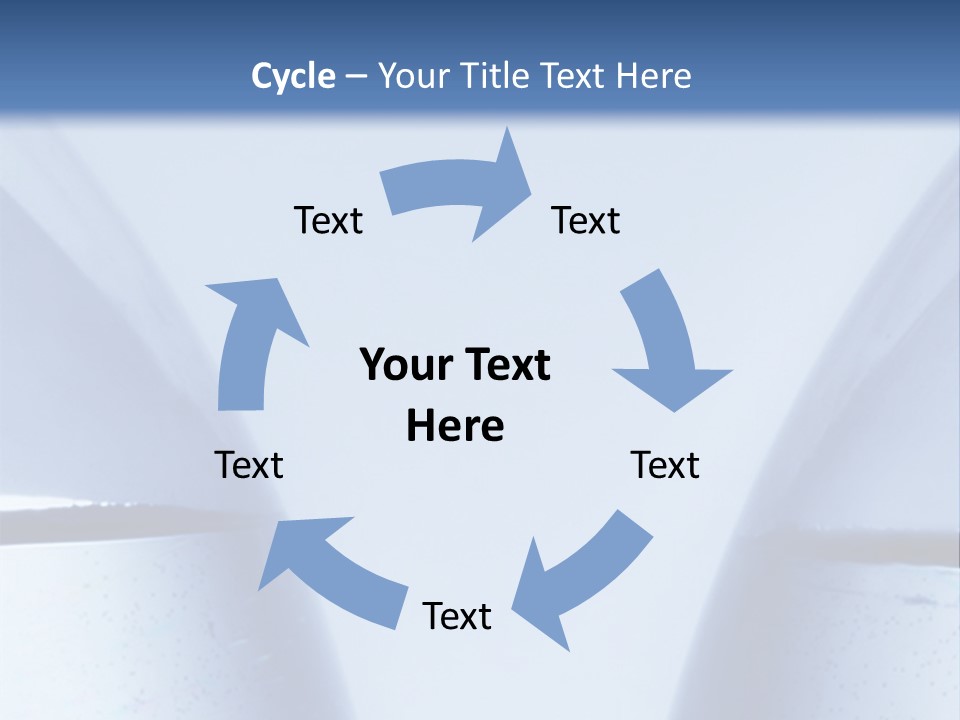 A Vase With A Fish Inside Of It On A Blue Background PowerPoint Template