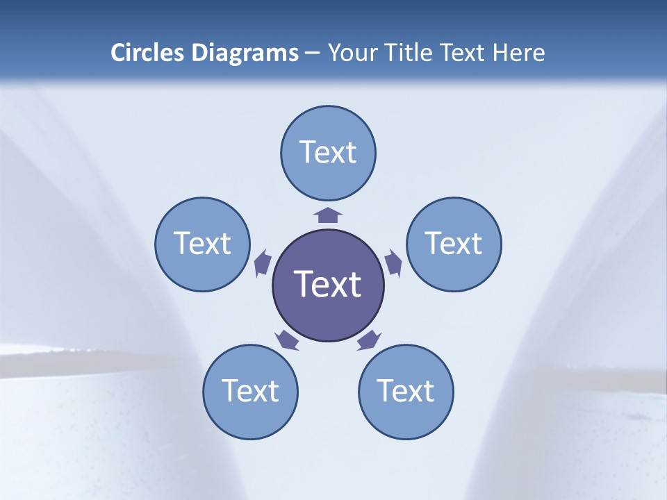 A Vase With A Fish Inside Of It On A Blue Background PowerPoint Template