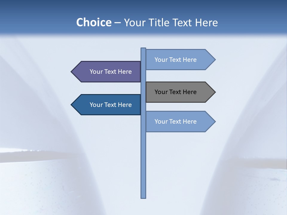 A Vase With A Fish Inside Of It On A Blue Background PowerPoint Template