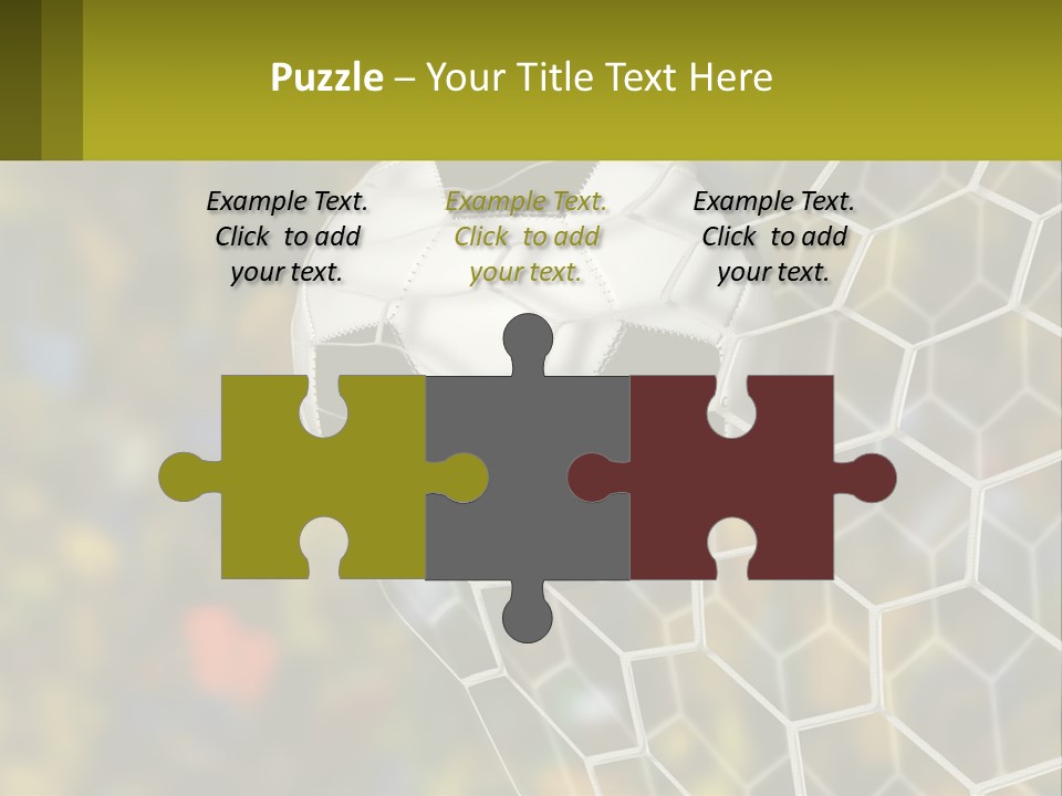 A Soccer Ball In The Net With A Crowd In The Background PowerPoint Template