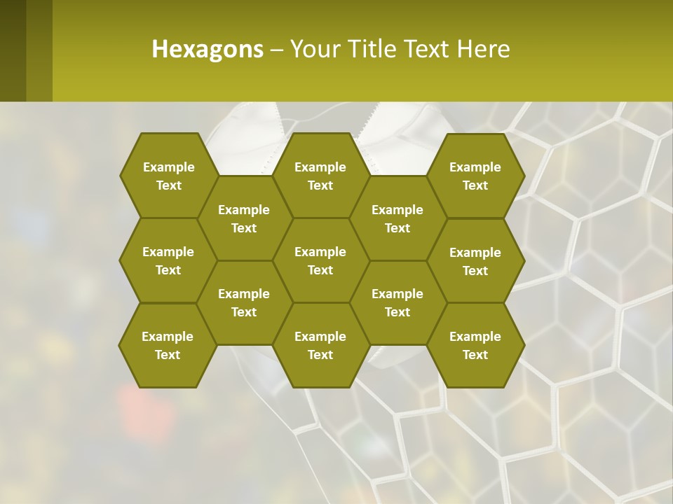 A Soccer Ball In The Net With A Crowd In The Background PowerPoint Template