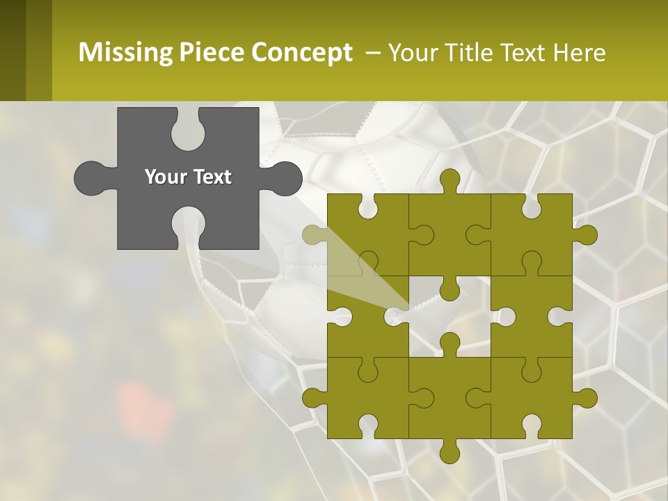 A Soccer Ball In The Net With A Crowd In The Background PowerPoint Template